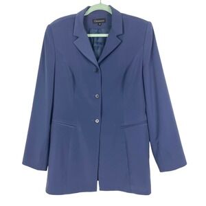 Giovanni Blue Button Front Blazer Size 14 Business Career Workwear